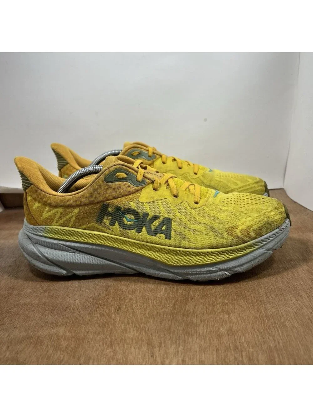 Hoka One One Challenger ATR 7 Mens 11.5 Shoes Yellow Trail Running Sneaker